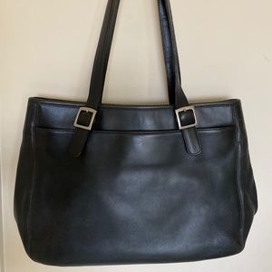 Coach Black Leather Legacy Tote J8C-6006